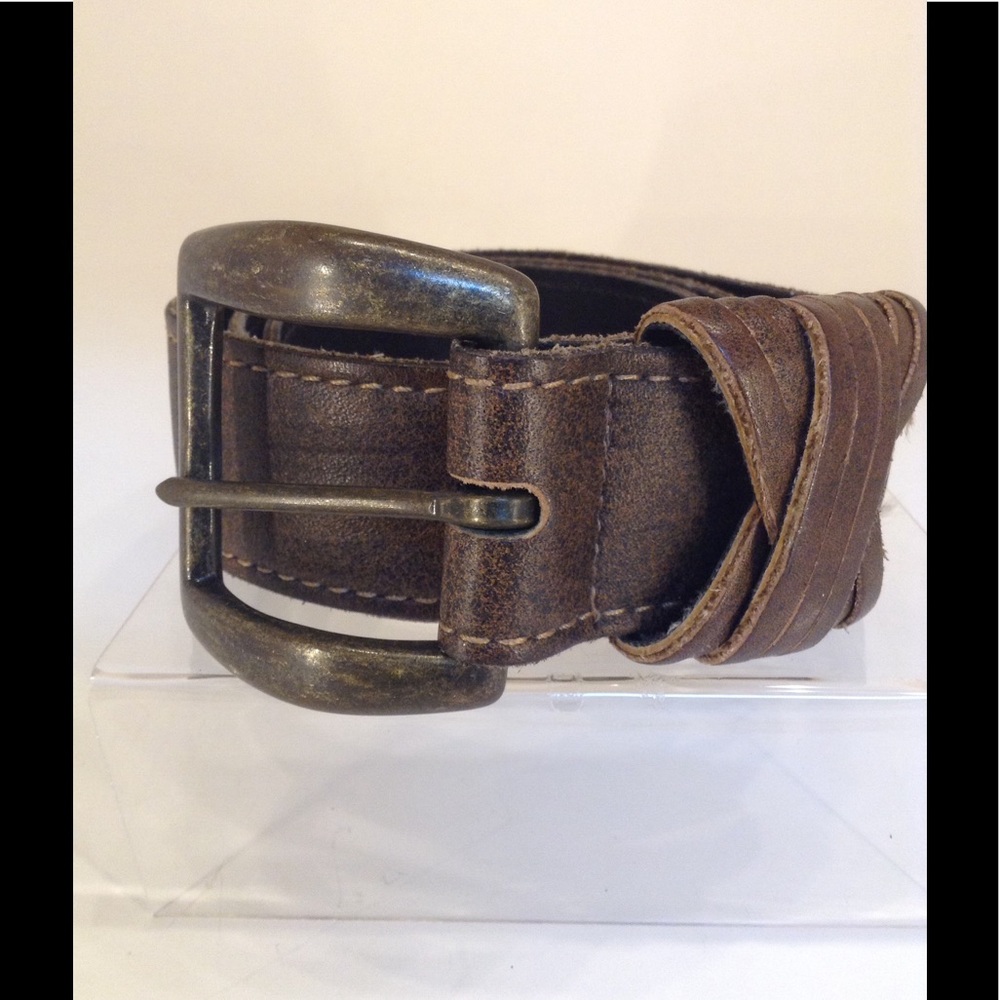 Vintage brown leather belt