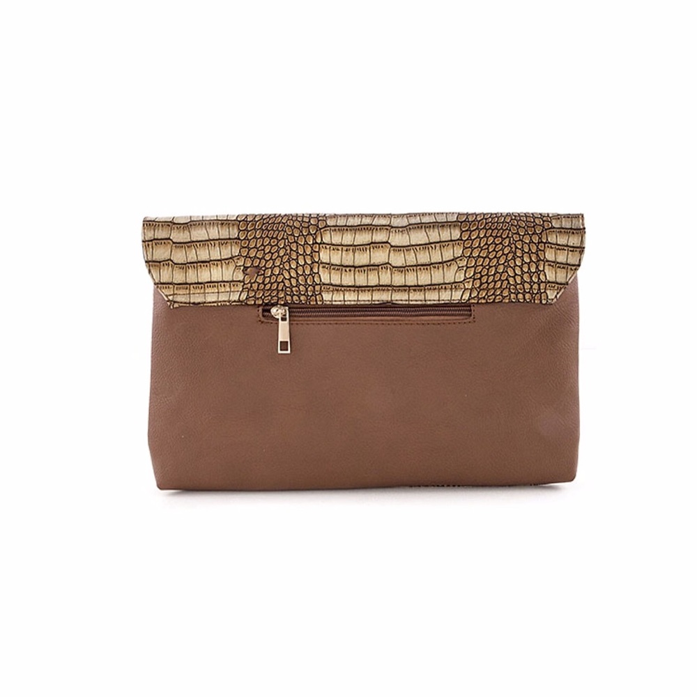 🆕 Coffee Crocodile Look Clutch - Picture 3 of 6