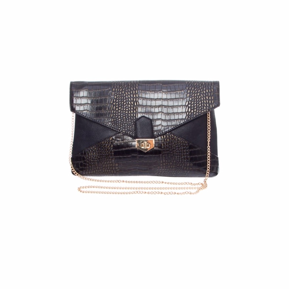 🆕 Coffee Crocodile Look Clutch - Picture 5 of 6