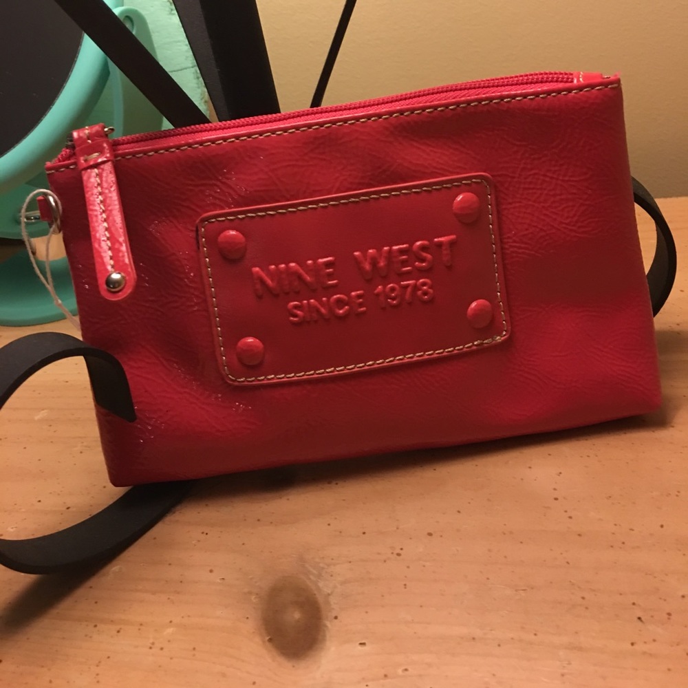Pink Nine West makeup bag