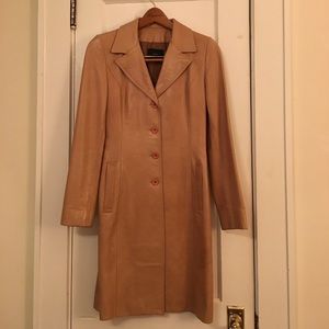 Leather caramel jacket size 2