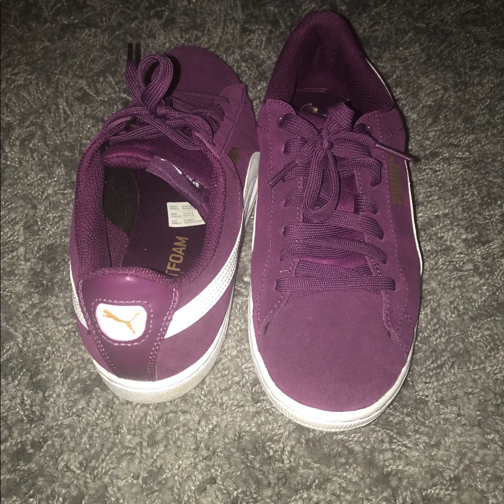 PUMA Purple Suede Vikky Sneakers