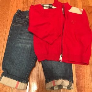 Authentic Burberry infants outfit.