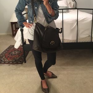 Coach leather messenger bag