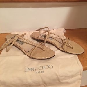Jimmy Choo nude flat sandals