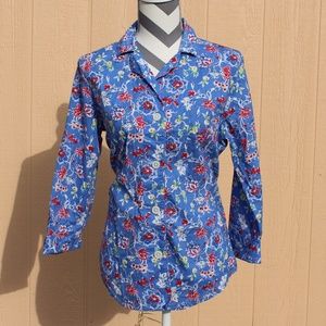 $ SALE Lauren by Ralph Lauren floral Button down