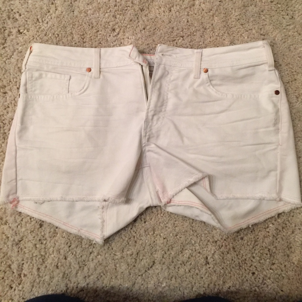 White denim shorts