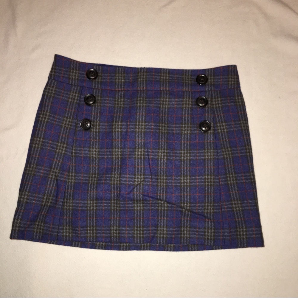 Gap blue plaid skirt size 8