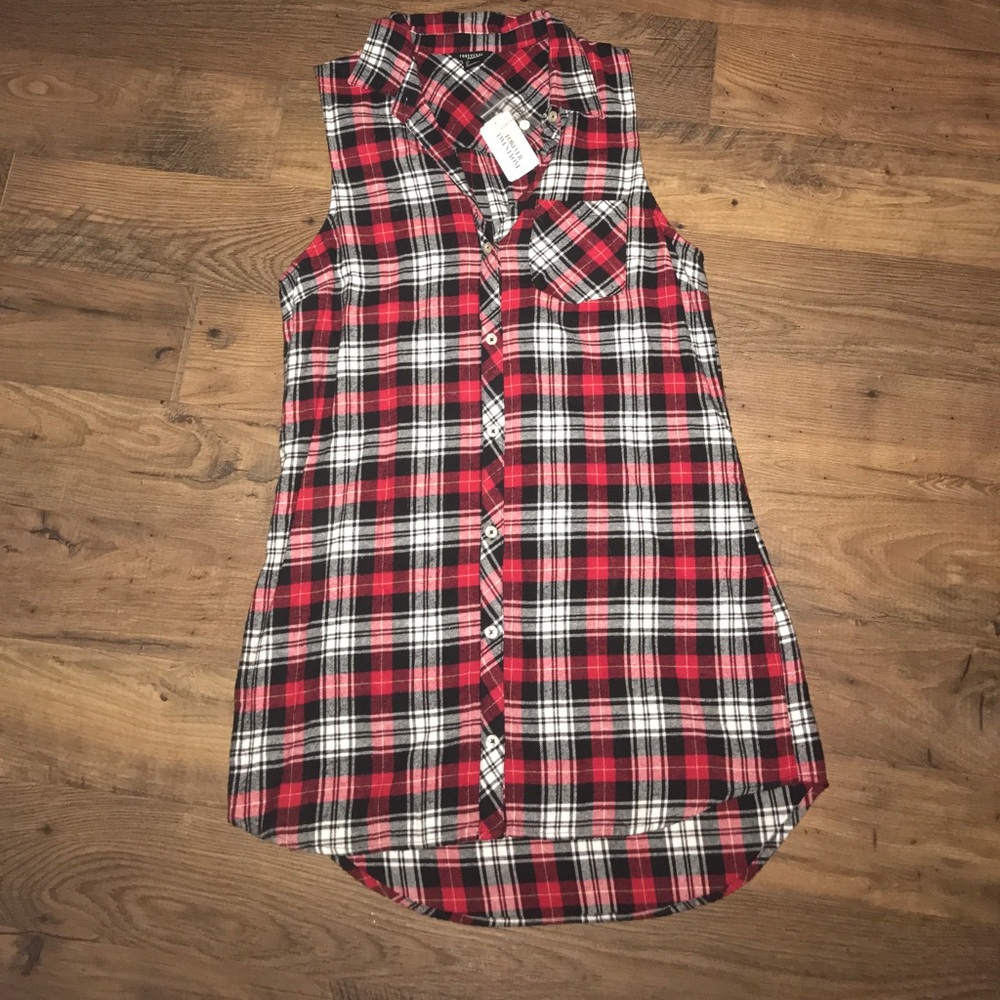 Forever Twentyone Lg Red and Black plaid Dress