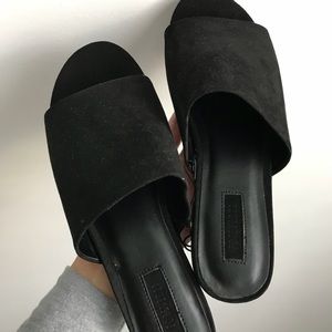 Suede Mules