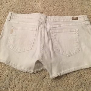PAIGE jeans white denim shorts