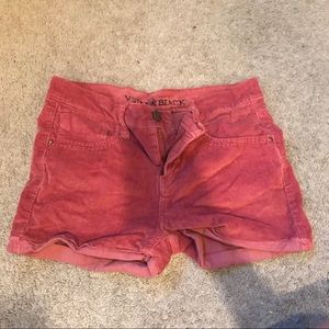 Pink corduroy shorts