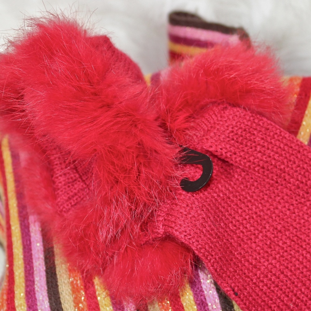 CLEARANCE⬇️NWOT Italian Red Rabbit Cuff Gloves - Picture 7 of 7