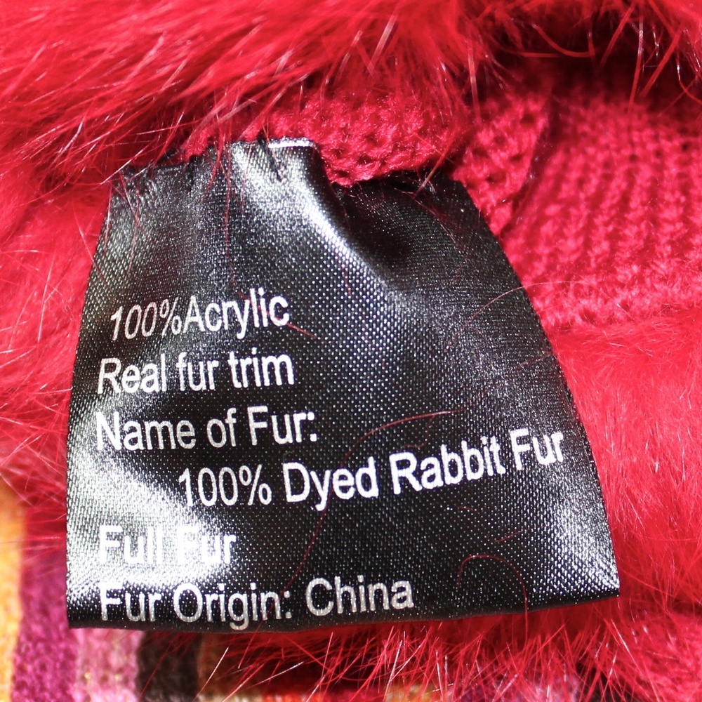 CLEARANCE⬇️NWOT Italian Red Rabbit Cuff Gloves - Picture 6 of 7