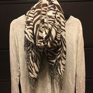 Zebra print scarf