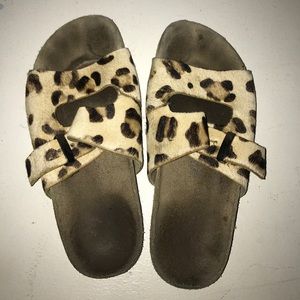 Cheetah Birkenstock sandals