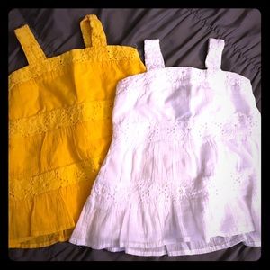 Lot of two toddler peasant top tanks