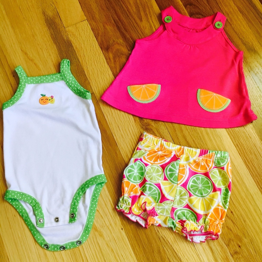 3-Piece Citrus Set for 6-Month Baby Girl