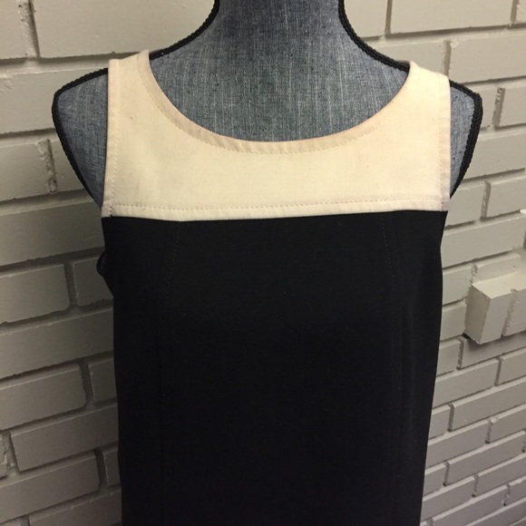 LOFT black and ivory shift dress - Picture 2 of 3