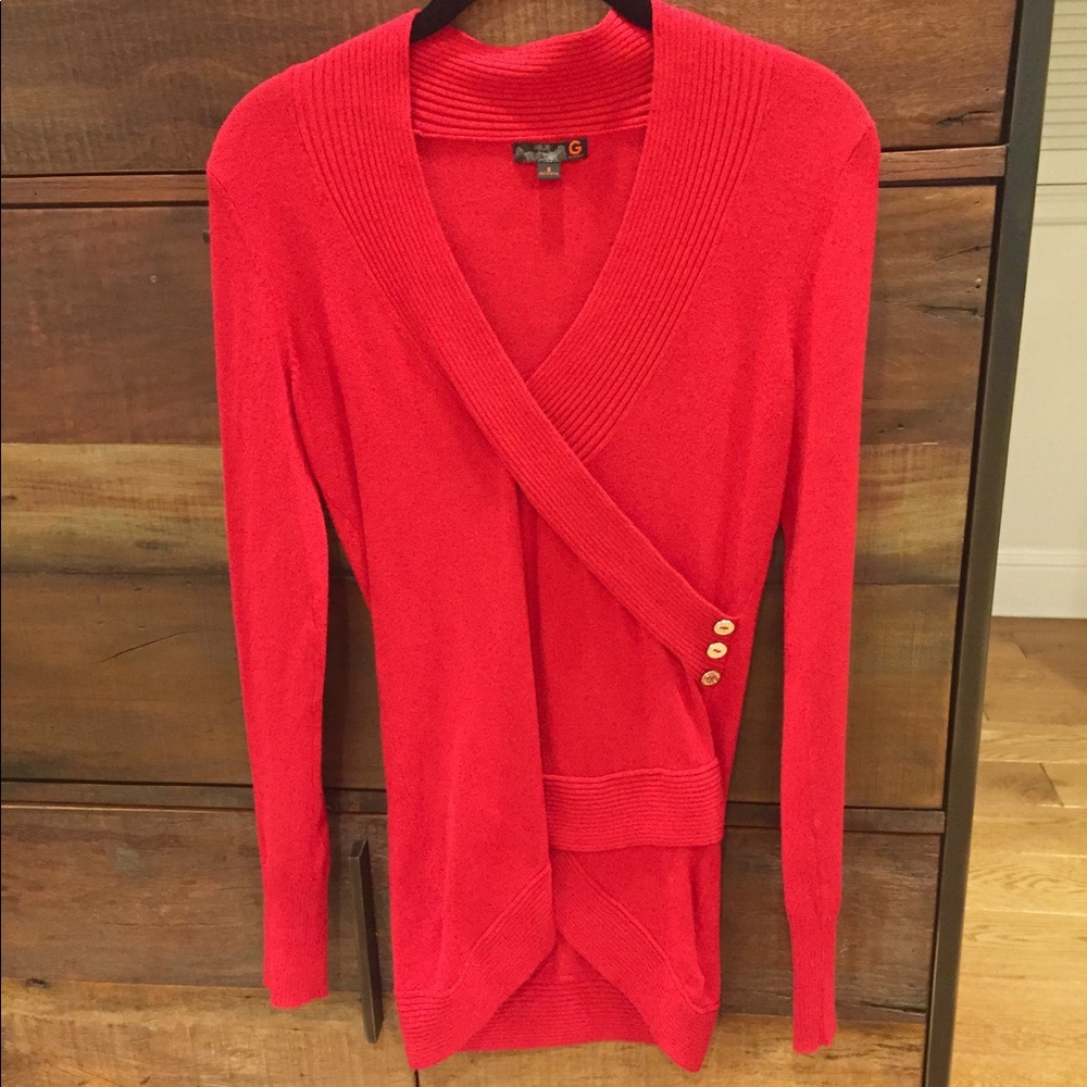 NWOT G by guess bright red sweater-SOLD