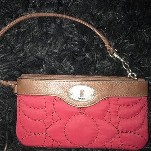 Red Fossil Wallet