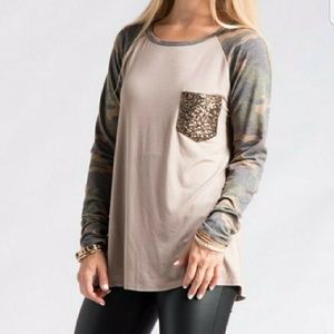 Last one!!!! Camo sleeve shirt
