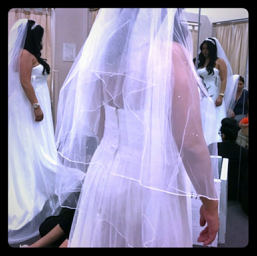 Wedding rhinestone veil