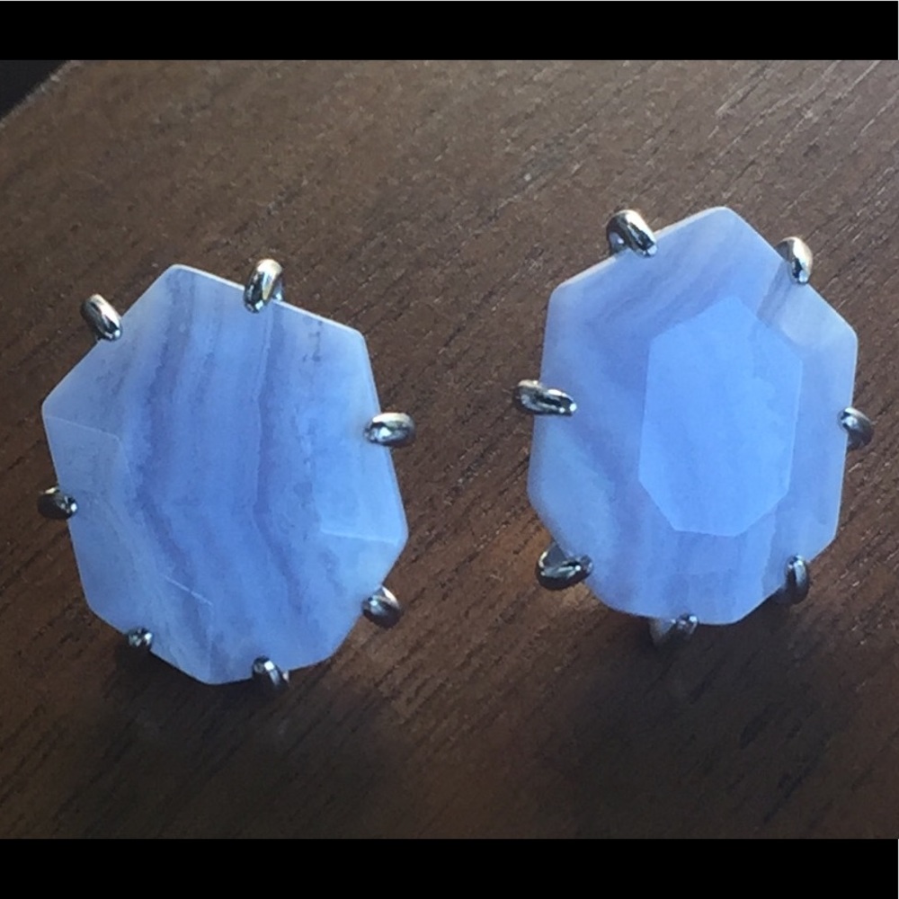 🚫EUC Kendra Scott Blue Lace Agate Morgans