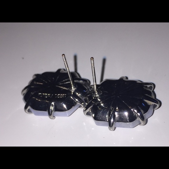 🚫EUC Kendra Scott Blue Lace Agate Morgans - Picture 3 of 3