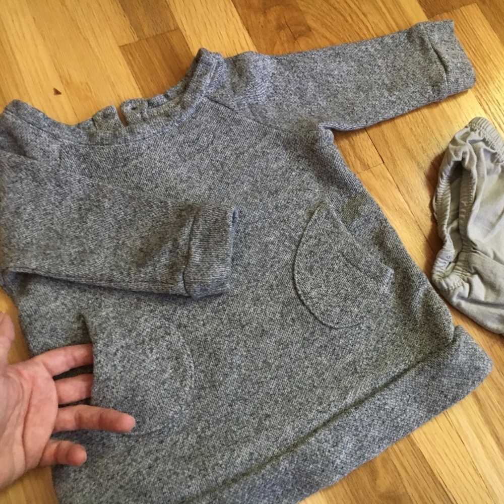 3-6 Month Gray Sweatshirt Dress