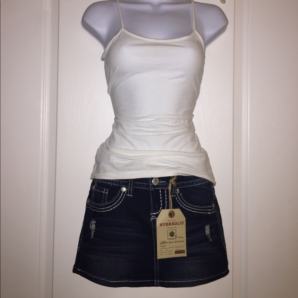 Never worn, Women's, Sz 1/2, Dark Blue Jean Skirt