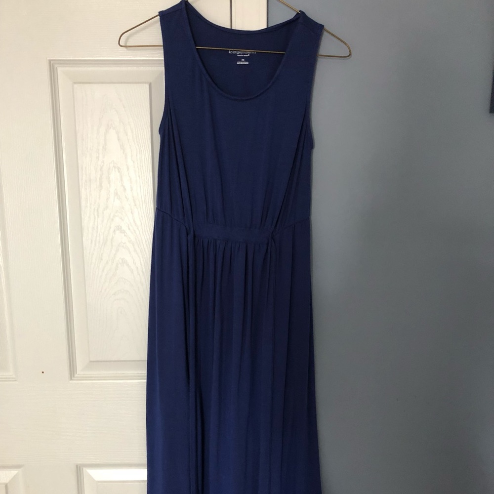 Dark blue maternity dress
