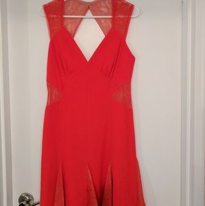 Red Lace Max and Cleo Dress -Size 8