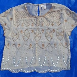 FOREVER 21 Exclusive- Beaded Blouse Size Small
