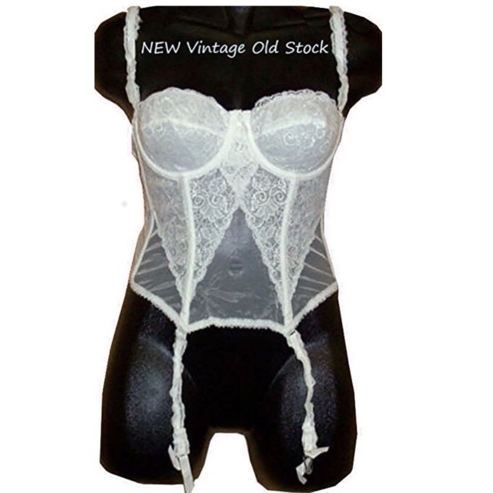 Lady Marlene White Lace Floral Corset