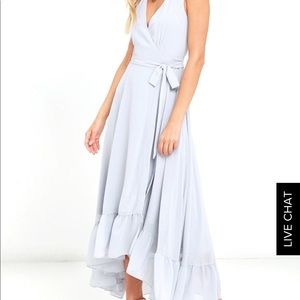 Lulus wrap gray dress