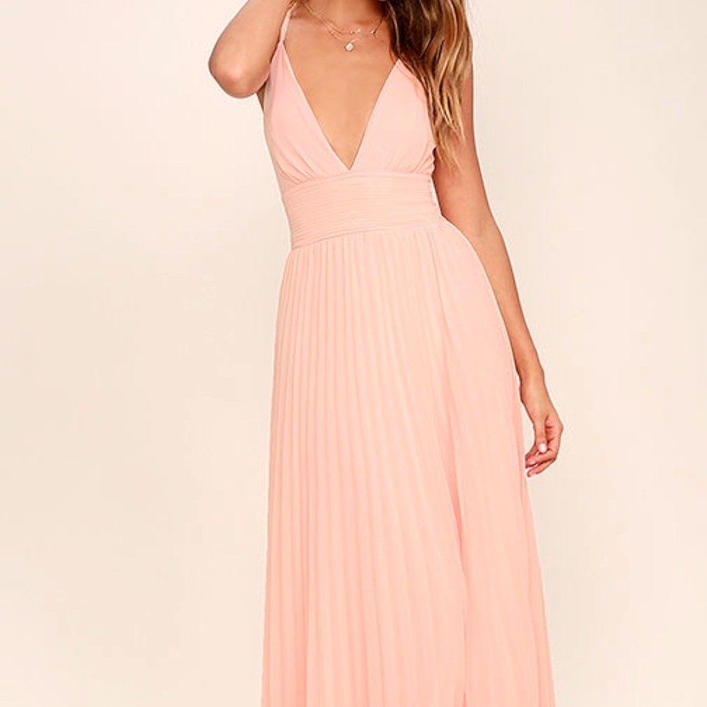 Lulus Peach/Blush Colored Dress size L
