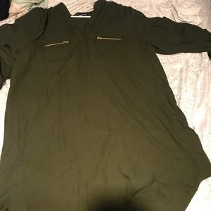 Plus size! olive green dress never worn