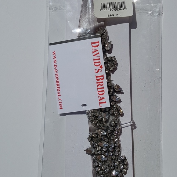 Bridal wedding sash belt with rhinestone crystals - Picture 3 of 3