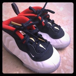 Infant Olympic foamposite sneaker.