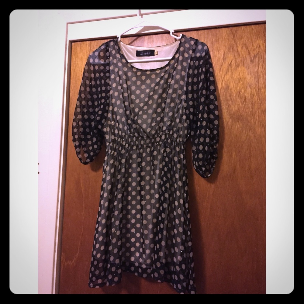 Polka dot sparkle dress