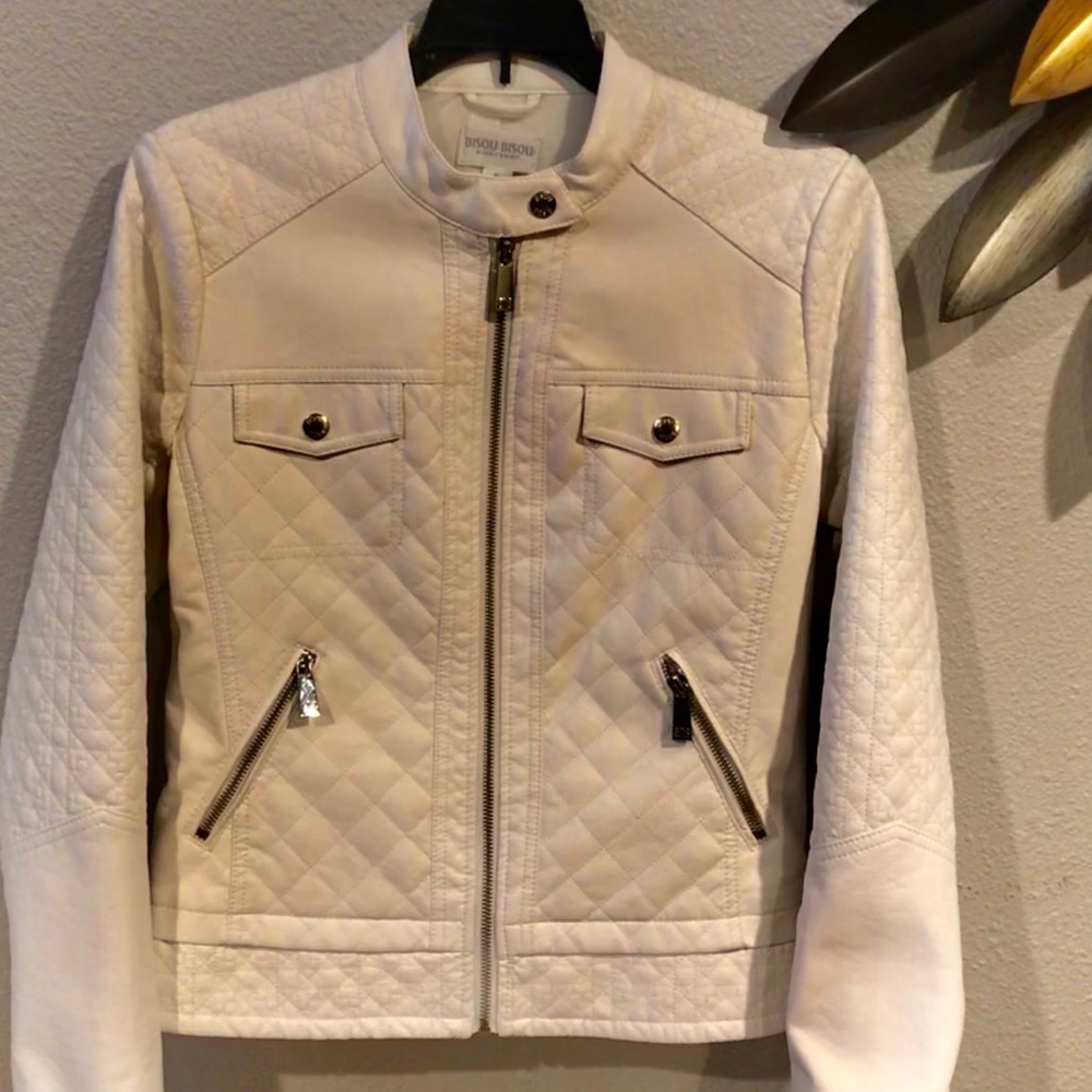 ☮️ NWTS 💟 Bisou Bisou faux leather Jacket! - Picture 2 of 6