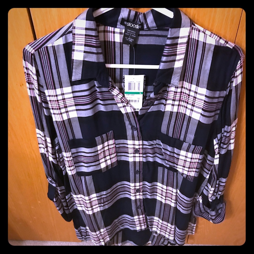 💙SOLD! Plaid Button Up💙
