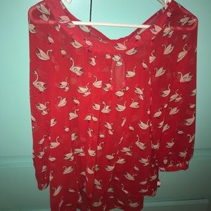 Forever 21 sheer swan tunic