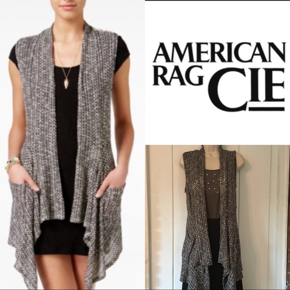 American Rag Sweaters - ⬇️$24 American Rag-Open Sweater Vest w/ Pockets