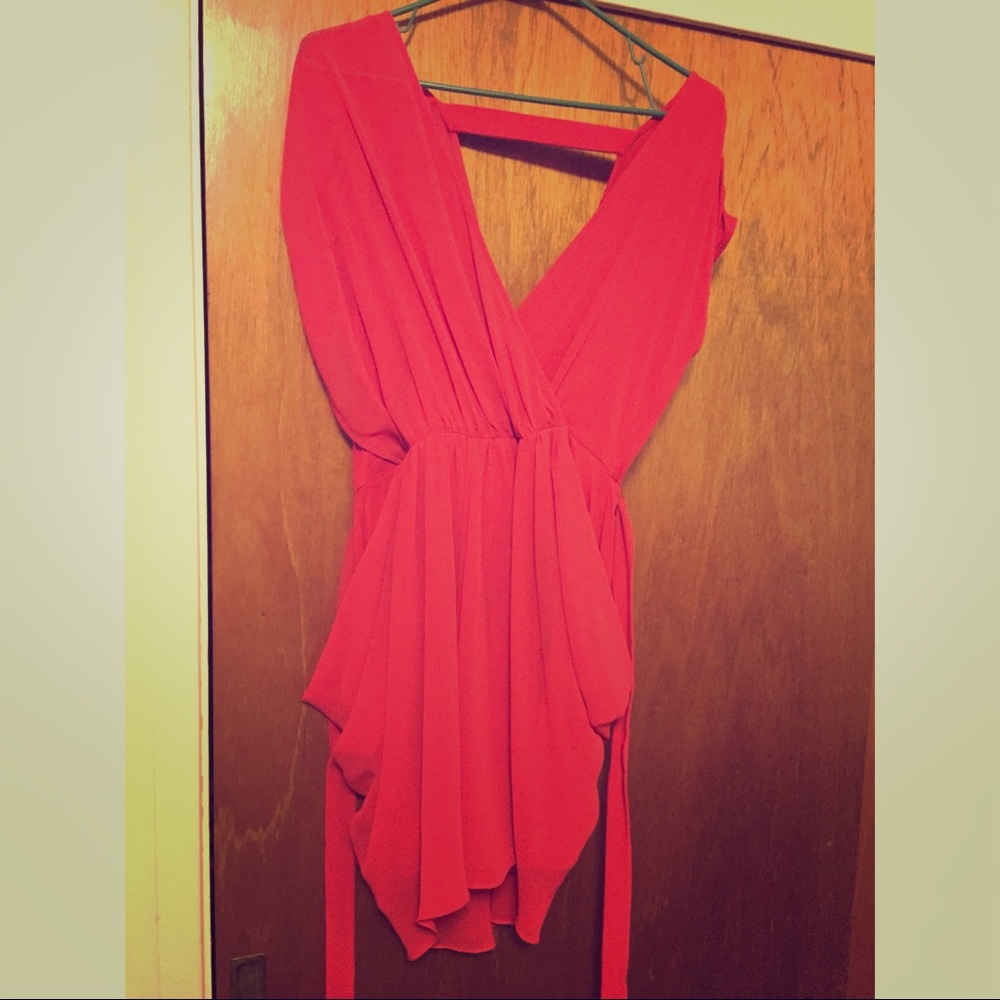 Red bebe dress
