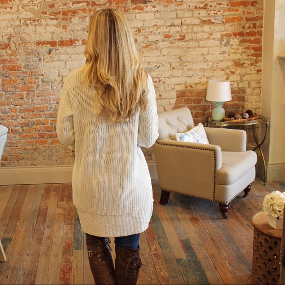 Ivory cable knit cardigan - Picture 4 of 4
