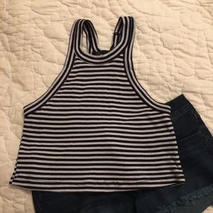 Urban outfitters striped crop top