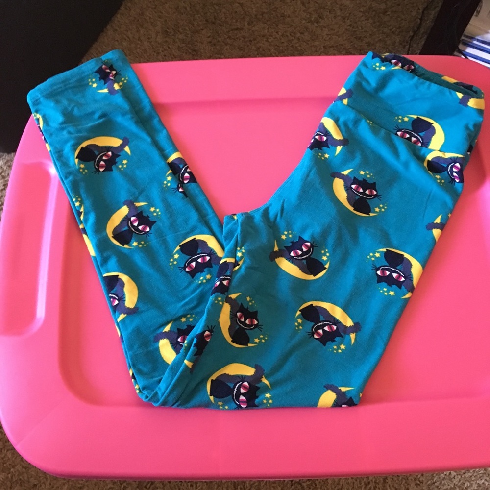 Lularoe Cheshire Cat Moon Halloween Leggings OS