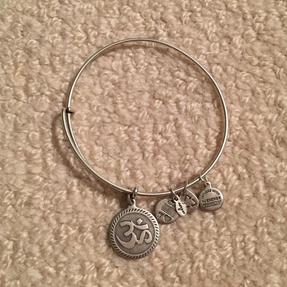Alex and Ani Silver Om Bangle Bracelet